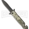 ABKT Stiletto Green Camo Aluminum Spring Assisted Knife - Black Plain -Kershaw Store ABKT Stiletto Green Camo aluminum black BHQ 38103 er large