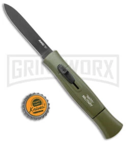 AKC 007 Concord NATO Military OD Green OTF Automatic Knife - Black Flat -Kershaw Store AKC 007 Concord NATO Military OTF Auto Green Black Flat BHQ 138956 jr bottlecap large
