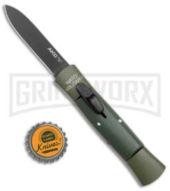 AKC 007 Concord NATO Military Green OTF Automatic Knife - Black Flat -Kershaw Store AKC 007 Concord NATO Military OTF Auto Green Black Flat BHQ 159710 jr bottlecap large