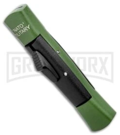 AKC Concord NATO Military Green/Black OTF Automatic Knife - Satin Flat 7 AKC Concord NATO Military Green/Black OTF Automatic Knife - Satin Flat -Kershaw Store AKC 007 Concord NATO Military OTF Automatic Knife Green Black 2.75 Satin Flat BHQ 33952 LS Spine large