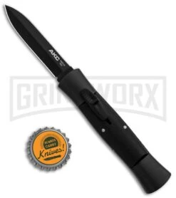 AKC 007 Concord Black OTF Automatic Knife - Dagger Black -Kershaw Store AKC 007 Concord OTF Black Black Dagger GX 30504 jr bottlecap large