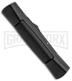 AKC Concord Black OTF Automatic Knife - Dagger Satin -Kershaw Store AKC 007 Concord OTF Black Satin Dagger GX 30503 jr side large