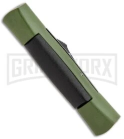 AKC 007 Concord Green/Black OTF Automatic Knife - Flat Satin -Kershaw Store AKC 007 Concord OTF Green Satin Flat GX 30501 jr side large