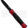AKC 007 Concord Red/Black OTF Automatic Knife - Flat Black -Kershaw Store AKC 007 Concord OTF Red Black Flat GX 30499 jr large