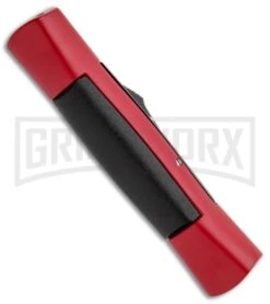AKC 007 Concord Red/Black OTF Automatic Knife - Dagger Satin -Kershaw Store AKC 007 Concord OTF Red Satin Dagger GX 30498 jr side large