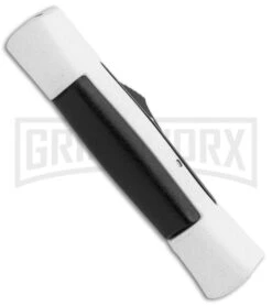 AKC 007 Concord White/Black OTF Automatic Knife - Flat Black -Kershaw Store AKC 007 Concord OTF White Black Flat GX 30496 jr side large