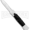 AKC 007 Concord White/Black OTF Automatic Knife - Dagger Satin -Kershaw Store AKC 007 Concord OTF White Satin Dagger GX 30495 jr large