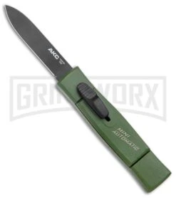 AKC Minion Concord Green OTF Automatic Knife - Spear Point Plain