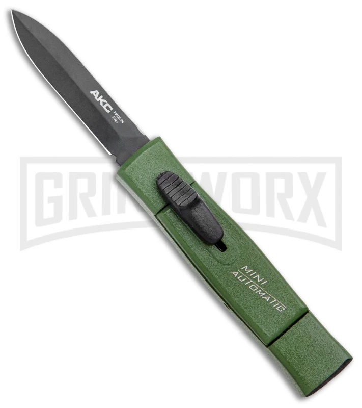 AKC Minion Nato Green OTF Automatic Knife - Dagger Black Plain 3 AKC Minion Nato Green OTF Automatic Knife - Dagger Black Plain