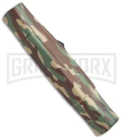 AKC 077 Concord Green Camo OTF Automatic Knife - Flat Gold Plain -Kershaw Store AKC 077 Concord OTF Green Camo Gold BHQ 72047 jr side large