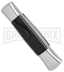 AKC 077 Concord Polish/Black OTF Automatic Knife - Flat Black Plain -Kershaw Store AKC 077 Concord Polish Black flat black plain BP 22707 er spine large