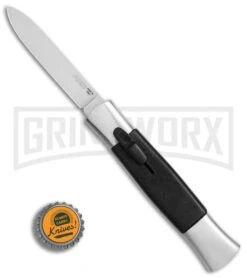 AKC 077 Concord Polish/Black OTF Automatic Knife - Flat Satin Plain -Kershaw Store AKC 077 Concord Polish Black flat satin plain BP 25754 er bottlecap large
