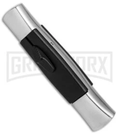 AKC 077 Concord Polish/Black OTF Automatic Knife - Flat Satin Plain -Kershaw Store AKC 077 Concord Polish Black flat satin plain BP 25754 er spine large