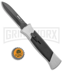 AKC 777 Blackfinger Brushed Aluminum OTF Automatic Knife - Dagger Black Plain -Kershaw Store AKC 777 Blackfinger Dagger OTF Auto Brushed Black BHQ 138853 jr bottlecap large