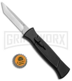 AKC 777 Blackfinger Black OTF Automatic Knife - Stonewash Tanto -Kershaw Store AKC 777 Blackfinger Tanto OTF Auto Black SW BHQ 87413 jr bottlecap 2 large