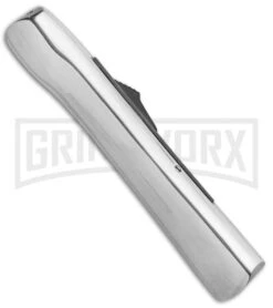 AKC Concord Polish/Black OTF Automatic Knife - Dagger Satin Plain -Kershaw Store AKC Concord Dagger OTF Auto Polish Black Satin BHQ 92038 jr side large