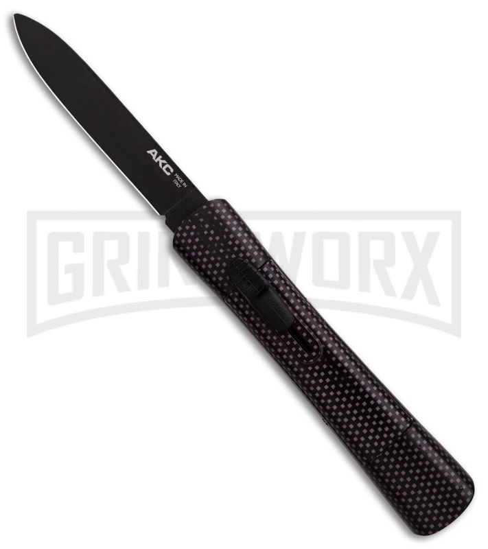 AKC Concord Full Sim Carbon Fiber OTF Automatic Knife - Flat Black 3 AKC Concord Full Sim Carbon Fiber OTF Automatic Knife - Flat Black