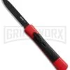 AKC Concord Red/Black OTF Automatic Knife - Flat Grind Black Plain -Kershaw Store AKC Concord OTF Auto Red Black Black Flat BHQ 24096 jr large