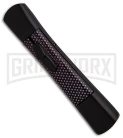 AKC Concord Sim Carbon Fiber OTF Automatic Knife - Flat Black -Kershaw Store AKC Concord Sim Carbon Fiber black flat BHQ 90291 er spine large