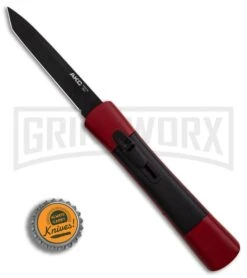 AKC Concord Red/Black OTF Automatic Knife - Tanto Black Plain -Kershaw Store AKC Concord Tanto Red Black Black BHQ 90289 er bottlecap large