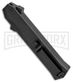 AKC F-16 D/A Bayonet OTF Automatic Knife Black Carbon Fiber (3.3" Bayo) -Kershaw Store AKC F 16 DA Bayo OTF Auto Black CF Bayo BHQ 102234 jr side large