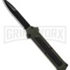 AKC F-16 OD Green D/A OTF Automatic Knife - Bayo Black Plain 1 AKC F-16 OD Green D/A OTF Automatic Knife - Bayo Black Plain -Kershaw Store AKC F 16 DA Bayonet OD Green Black BHQ 86948 er large
