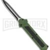 AKC F-16 Green D/A Dagger OTF Automatic Knife - Dagger Two Tone Plain -Kershaw Store AKC F 16 DA Dagger OTF Auto Green TT BHQ 115400 jr large