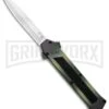 AKC F-16 OD Green Camo D/A OTF Automatic Knife - Bayo Satin Plain -Kershaw Store AKC F 16 DA Dagger OTF Auto OD Green Camo Satin BHQ 125319 jr large