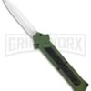 AKC F-16 OD Green D/A OTF Automatic Knife - Dagger Satin Plain -Kershaw Store AKC F 16 DA Dagger OTF Auto OD Green Satin BHQ 95347 jr large