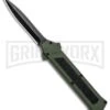 AKC F-16 Green D/A OTF Automatic Knife - Dagger Black Plain -Kershaw Store AKC F 16 Green DA OTF Auto Dagger Black Plain GX 33106 jr large