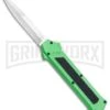 AKC F-16 Green D/A OTF Automatic Knife - Bayo Satin Plain -Kershaw Store AKC F 16 Green DA OTF Bayo Satin Plain BP 23855 jr large