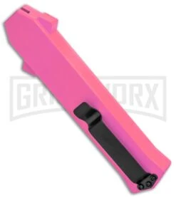 AKC F-16 Pink D/A OTF Automatic Knife - Bayonet Satin Plain 8 AKC F-16 Pink D/A OTF Automatic Knife - Bayonet Satin Plain -Kershaw Store AKC F 16 Pink DA OTF Auto Bayo Satin GX 37618 jr side large