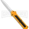AKC F-16 Yellow D/A OTF Automatic Knife - Dagger Satin Plain 1 AKC F-16 Yellow D/A OTF Automatic Knife - Dagger Satin Plain -Kershaw Store AKC F 16 Yellow DA OTF Auto Dagger Satin GX 37626 jr large