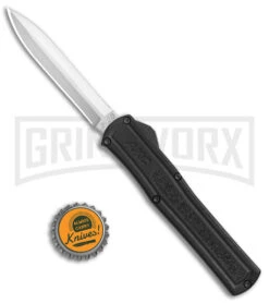 AKC F-20 Black D/A OTF Automatic Knife - Satin Dagger Plain 9 AKC F-20 Black D/A OTF Automatic Knife - Satin Dagger Plain -Kershaw Store AKC F 20 DA Dagger OTF Auto Black Satin BHQ 141074 jr bottlecap 2 large