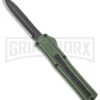 AKC F-20 OD Green Aluminum D/A OTF Automatic Knife - Dagger Black Plain 2 AKC F-20 OD Green Aluminum D/A OTF Automatic Knife - Dagger Black Plain -Kershaw Store AKC F 20 DA Dagger OTF Auto OD Green Black BHQ 146285 jr large