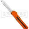 AKC F-20 Orange D/A OTF Drop Point Automatic Knife - Satin Plain -Kershaw Store AKC F 20 DA Dagger OTF Auto Orange Satin BHQ 140491 jr large