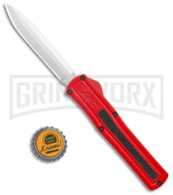 AKC F-20 Red D/A OTF Automatic Knife - Satin Plain 9 AKC F-20 Red D/A OTF Automatic Knife - Satin Plain -Kershaw Store AKC F 20 DA Dagger OTF Auto Red Satin BHQ 140483 jr bottlecap large