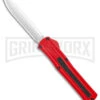 AKC F-20 Red D/A OTF Automatic Knife - Satin Plain -Kershaw Store AKC F 20 DA Dagger OTF Auto Red Satin BHQ 140483 jr large