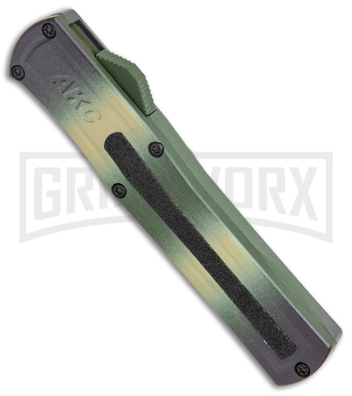 AKC F-20 Camo D/A OTF Automatic Knife - Spear Point Satin Plain 4 AKC F-20 Camo D/A OTF Automatic Knife - Spear Point Satin Plain - Image 2