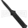 AKC F-16 Black Inlay D/A OTF Automatic Knife - Bayo Black Plain -Kershaw Store AKC F DA Bayo OTF Black Inlay Black BHQ 83219 jr large