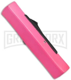 AKC Minion Concord Hot Pink OTF Automatic Knife - Flat Satin Plain -Kershaw Store AKC Minion Concord OTF Hot Pink BHQ 72004 jr side large