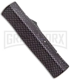 AKC Minion Concord Sim Carbon Fiber OTF Automatic Knife - Black Flat -Kershaw Store AKC Minion Concord Slim CF OTF Auto Black Flat GX 33108 jr side large