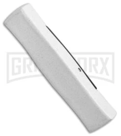 AKC Minion Concord White/Black OTF Automatic Knife - Flat Grind Black Plain -Kershaw Store AKC Minion Concord White Black OTF Auto Flat Grind Black Plain GX 14514 jr side large