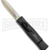 AKC Minion Concord Black OTF Automatic Knife - Dagger Gold Plain -Kershaw Store AKC Minion OTF Concord Black Gold Dagger BHQ 52368 jr 2 large