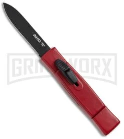 AKC Minion Concord Red OTF Automatic Knife - Black Plain