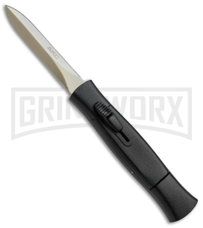 AKC 077 Concord Black OTF Automatic Knife - Dagger Gold Plain 3 AKC 077 Concord Black OTF Automatic Knife - Dagger Gold Plain
