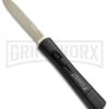 AKC Concord Black OTF Automatic Knife - Flat Gold Plain -Kershaw Store AKC OTF Black Concord Gold Flat BHQ 52360 jr large