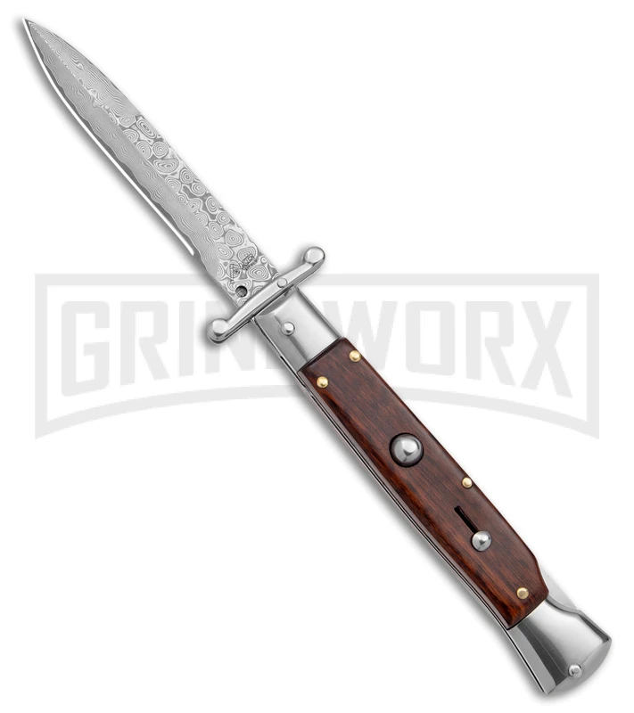 AKC Swinguard 9" Snakewood (Damascus Bayonet Blade) 3 AKC Swinguard 9" Snakewood (Damascus Bayonet Blade)