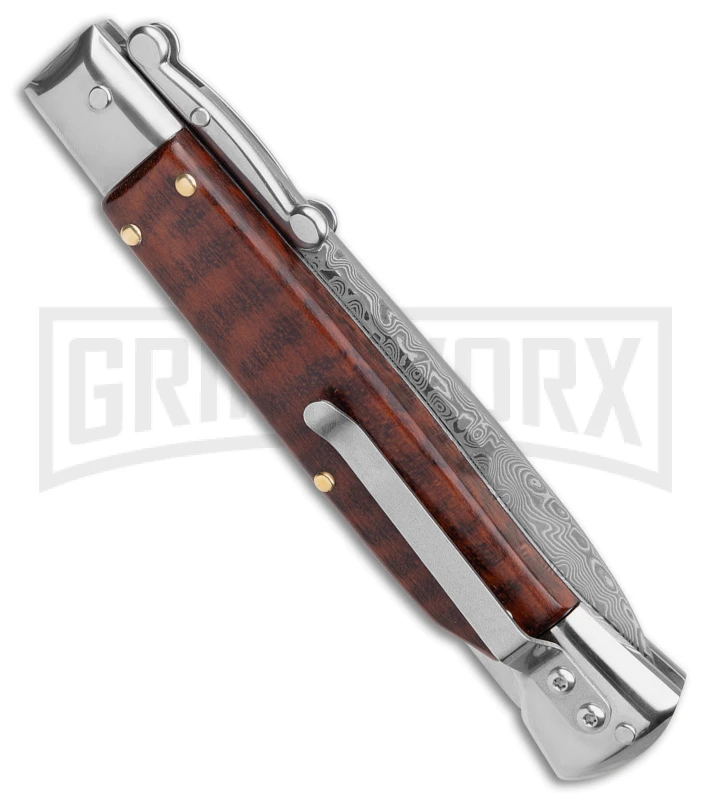 AKC Swinguard 9" Snakewood (Damascus Bayonet Blade) 5 AKC Swinguard 9" Snakewood (Damascus Bayonet Blade) - Image 3