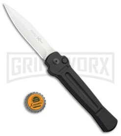 AKC X-treme Ace Black Automatic Knife - Satin Plain -Kershaw Store AKC X TREME ACE Side Opening Automatic Knife Black Satin BHQ 100386 kp bottle cap large